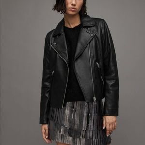 All Saints Dalby Leather Biker Jacket